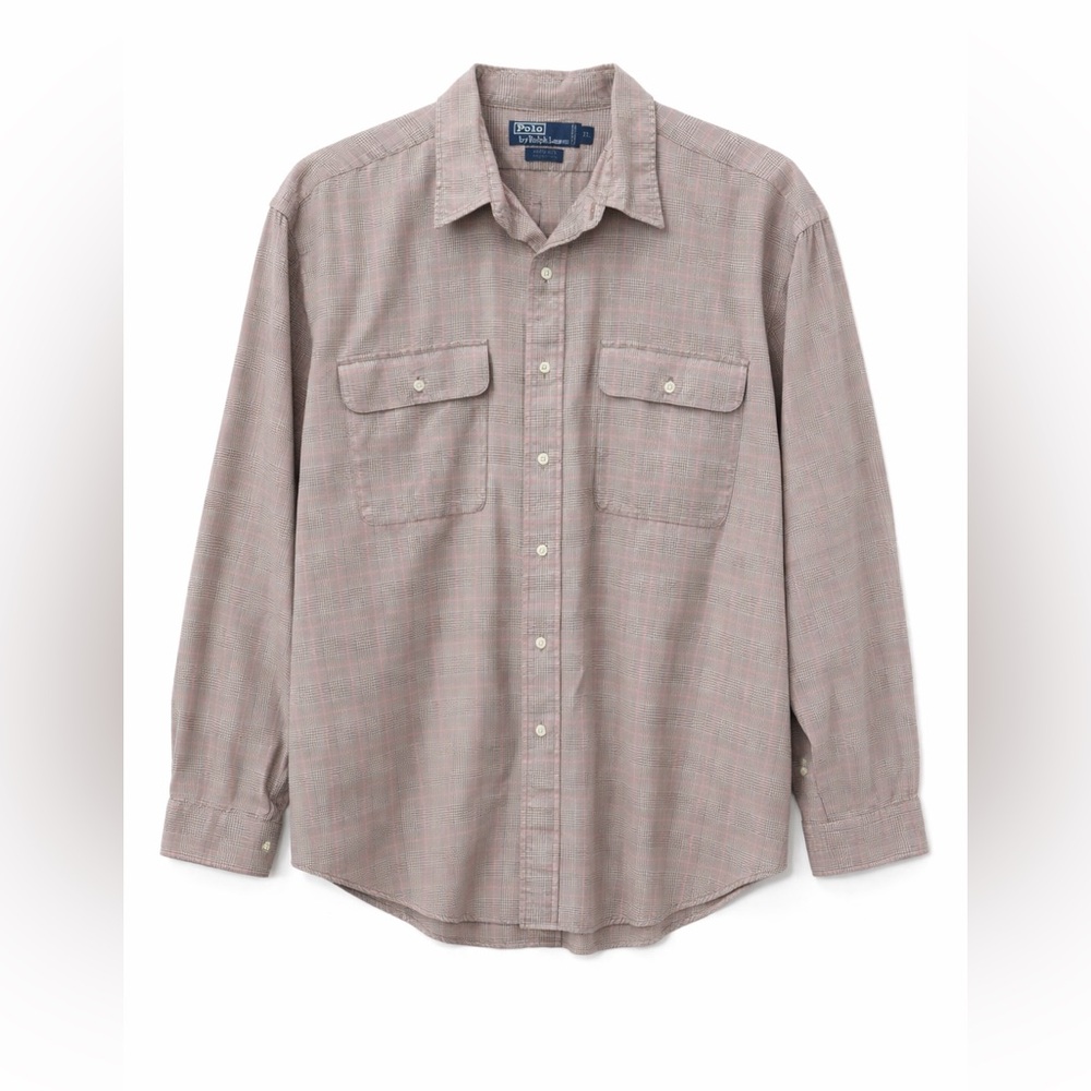 Ralph Lauren Polo Whitfield Plaid Button Down Shirt Men’s XL 100% Cotton